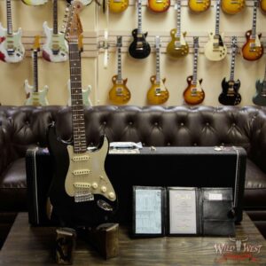 Fender Custom Shop Roasted 1960 Stratocaster Relic AAA Birdseye Maple Neck 3A Rosewood Slab Board Aged Black - Image 8