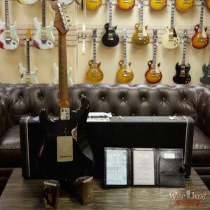 Fender Custom Shop Roasted 1960 Stratocaster Relic AAA Birdseye Maple Neck 3A Rosewood Slab Board Aged Black - Image 10