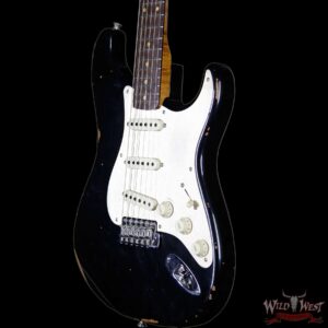 Fender Custom Shop Roasted 1960 Stratocaster Relic AAA Birdseye Neck 3A Rosewood Slab Board Black - Image 2