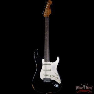 Fender Custom Shop Roasted 1960 Stratocaster Relic AAA Birdseye Neck 3A Rosewood Slab Board Black - Image 3
