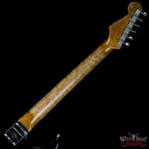 Fender Custom Shop Roasted 1960 Stratocaster Relic AAA Birdseye Neck 3A Rosewood Slab Board Black - Image 7