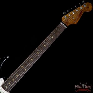Fender Custom Shop Roasted 1960 Stratocaster Relic AAA Birdseye Neck 3A Rosewood Slab Board Black - Image 5