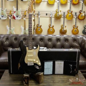 Fender Custom Shop 1960 Roasted Stratocaster Relic 3A Birdseye Maple Neck 3A Rosewood Slab Board Black - Image 8