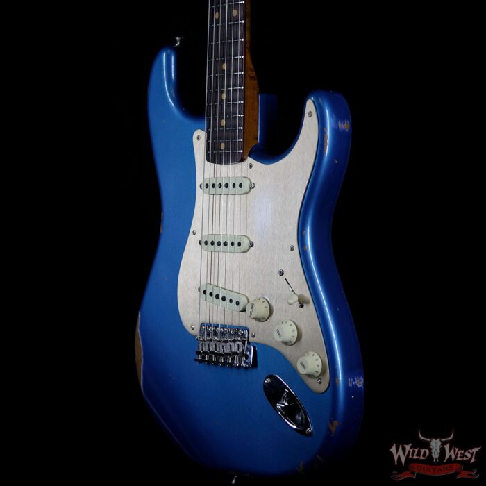 Fender Custom Shop 1960 Roasted Stratocaster Relic Birdseye Neck Rosewood Board Lake Placid Blue - Image 2