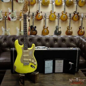 Fender Custom Shop 1960 Roasted Stratocaster Relic Birdseye Maple Neck AAA Rosewood Graffiti Yellow - Image 12