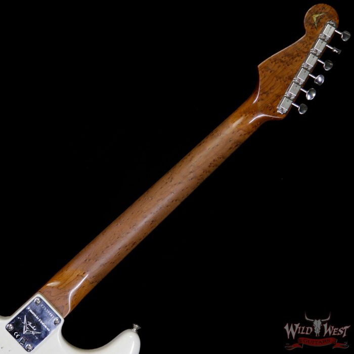 Fender Custom Shop 1960 Roasted Stratocaster Relic 3A Birdseye Neck with 3A Rosewood Slab Board Olympic White - Image 7