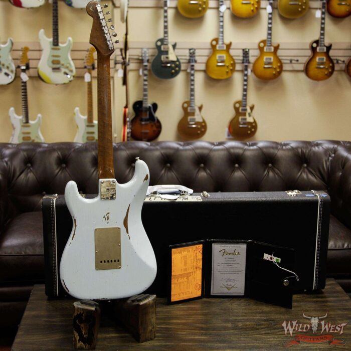 Fender Custom Shop 1960 Roasted Stratocaster Relic Birdseye Maple Neck Rosewood Fingerboard Sonic Blue - Image 14