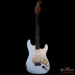 Fender Custom Shop 1960 Roasted Stratocaster Relic Birdseye Maple Neck Rosewood Fingerboard Sonic Blue - Image 4