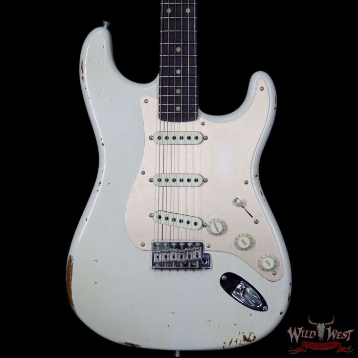2017 NAMM Fender Custom Shop 30th Anniversary LTD 1960 Roasted Stratocaster Relic Aged Olympic White - Image 3