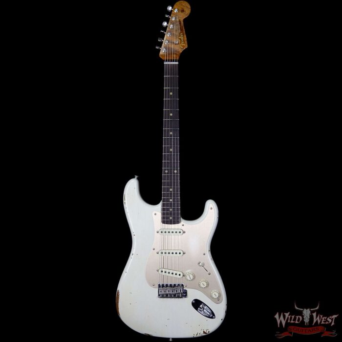 2017 NAMM Fender Custom Shop 30th Anniversary LTD 1960 Roasted Stratocaster Relic Aged Olympic White - Image 5