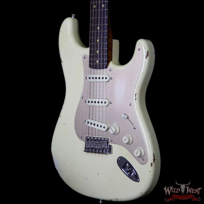 2017 NAMM Fender Custom Shop 30th Anniversary LTD 1960 Roasted Stratocaster Relic Aged Vintage White - Image 2