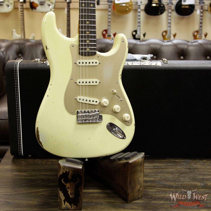 2017 NAMM Fender Custom Shop 30th Anniversary LTD 1960 Roasted Stratocaster Relic Aged Vintage White - Image 13