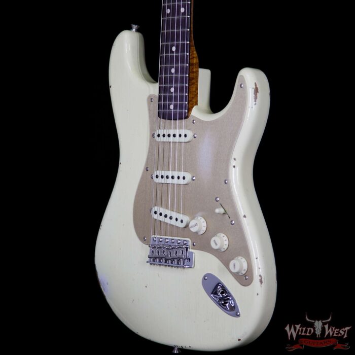 2017 NAMM Fender Custom Shop 30th Anniversary LTD 1960 Roasted Stratocaster Relic Aged Vintage White - Image 2