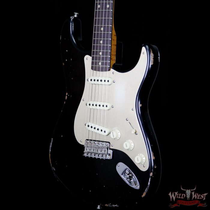 2017 NAMM Fender Custom Shop 30th Anniversary LTD 1960 Roasted Stratocaster Relic Aged Black - Image 2