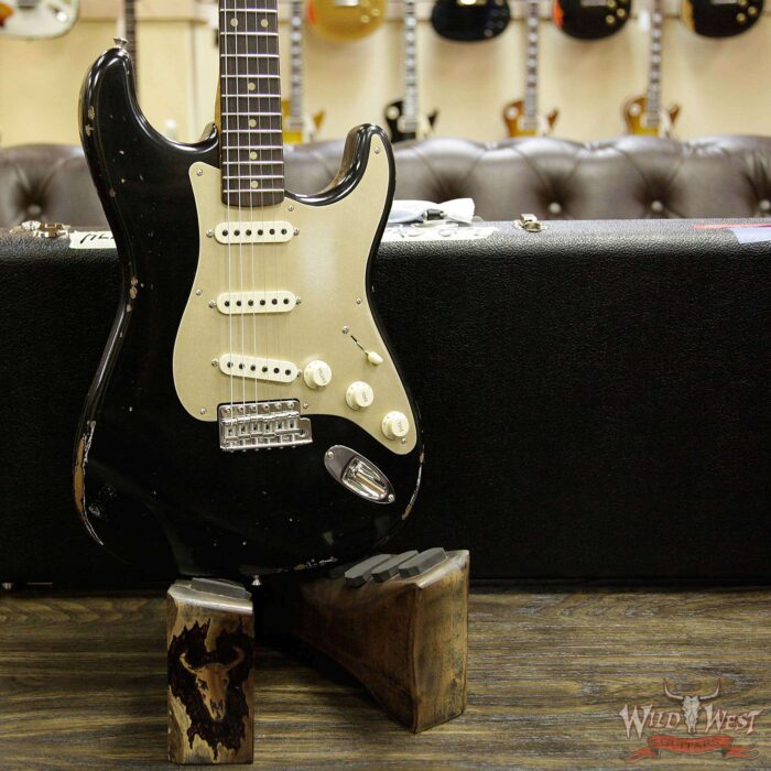 2017 NAMM Fender Custom Shop 30th Anniversary LTD 1960 Roasted Stratocaster Relic Aged Black - Image 13