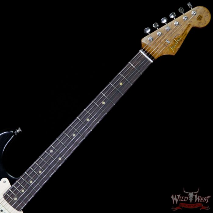 2017 NAMM Fender Custom Shop 30th Anniversary LTD 1960 Roasted Stratocaster Relic Aged Black - Image 9