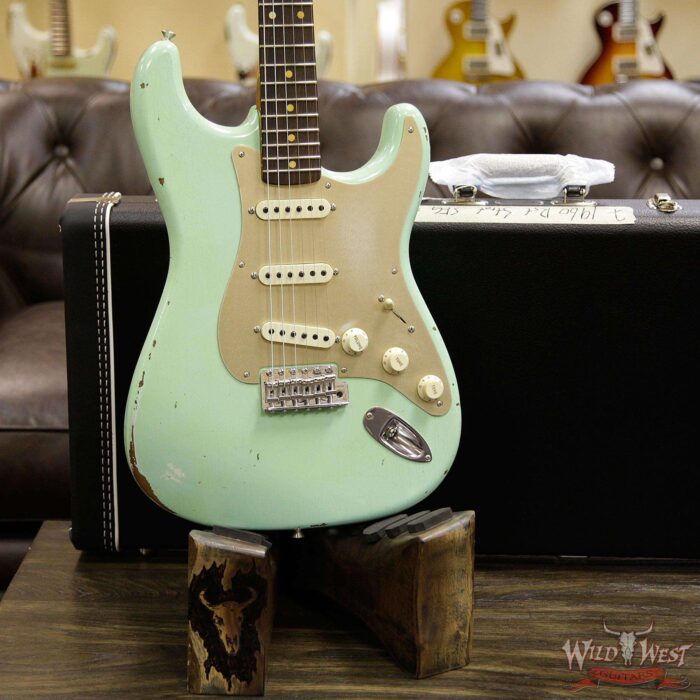 2017 NAMM Fender Custom Shop 30th Anniversary LTD 1960 Roasted Stratocaster Relic Aged Surf Green - Image 13