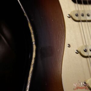 Fender Custom Shop Roasted 1960 Stratocaster Relic Birdseye Maple Neck AAA Rosewood Slab Board 3 Tone Sunburst - Image 11