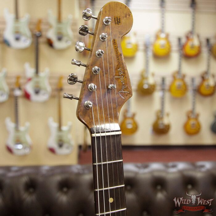 Fender Custom Shop Roasted 1960 Stratocaster Relic Birdseye Maple Neck AAA Rosewood Slab Board 3 Tone Sunburst - Image 5