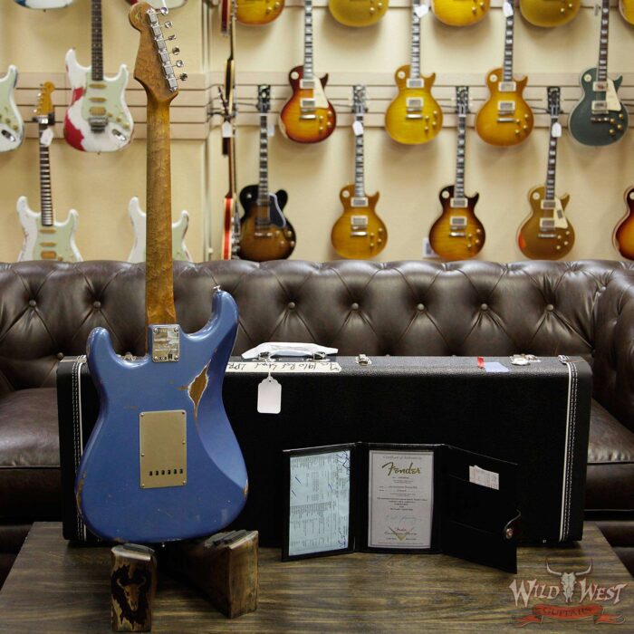 Fender Custom Shop 1960 Roasted Stratocaster Relic Birdseye Neck AAA Rosewood Board Lake Placid Blue - Image 14