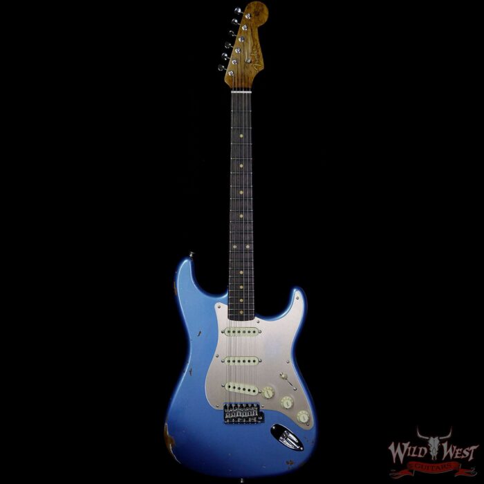 Fender Custom Shop 1960 Roasted Stratocaster Relic Birdseye Neck AAA Rosewood Board Lake Placid Blue - Image 4