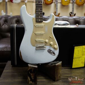 Fender Custom Shop Roasted 1960 Stratocaster Relic Birdseye Neck Slab AAA Rosewood Board Faded Sonic Blue - Image 14