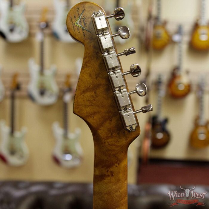 Fender Custom Shop Roasted 1960 Stratocaster Relic Birdseye Neck Slab AAA Rosewood Board Faded Sonic Blue - Image 9