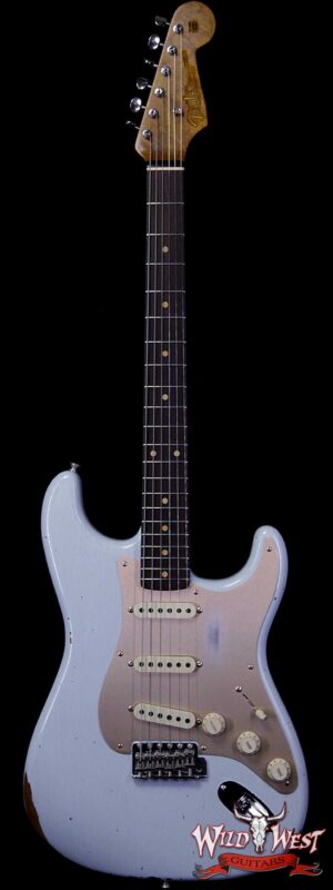Fender Custom Shop Roasted 1960 Stratocaster Relic Birdseye Neck Slab AAA Rosewood Board Faded Sonic Blue