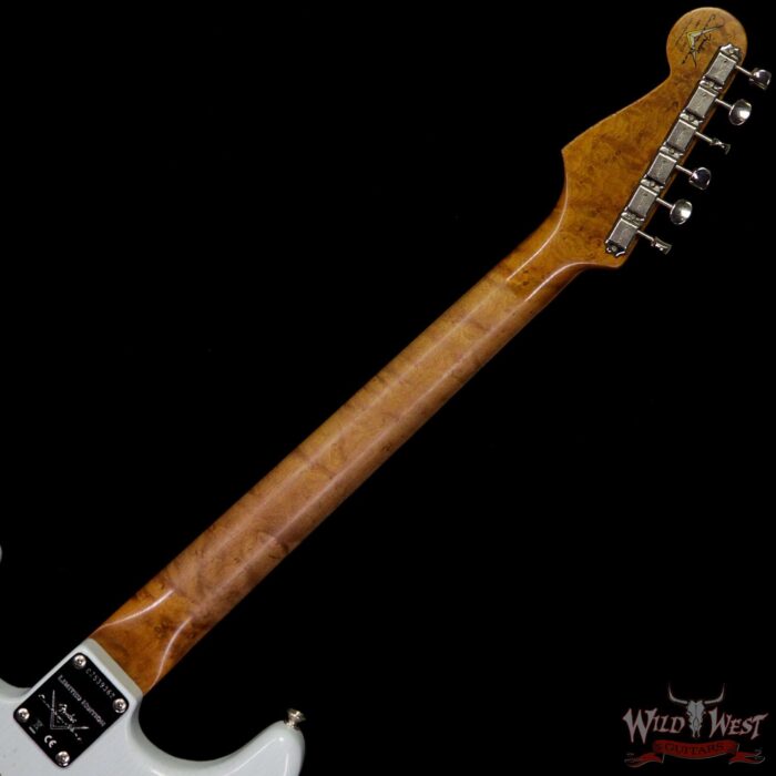 Fender Custom Shop Roasted 1960 Stratocaster Relic Birdseye Neck Slab AAA Rosewood Board Faded Sonic Blue - Image 10