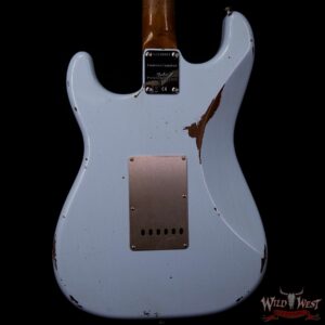 Fender Custom Shop Roasted 1960 Stratocaster Relic 3A Birdseye Neck 3A Rosewood Slab Board Sonic Blue - Image 6