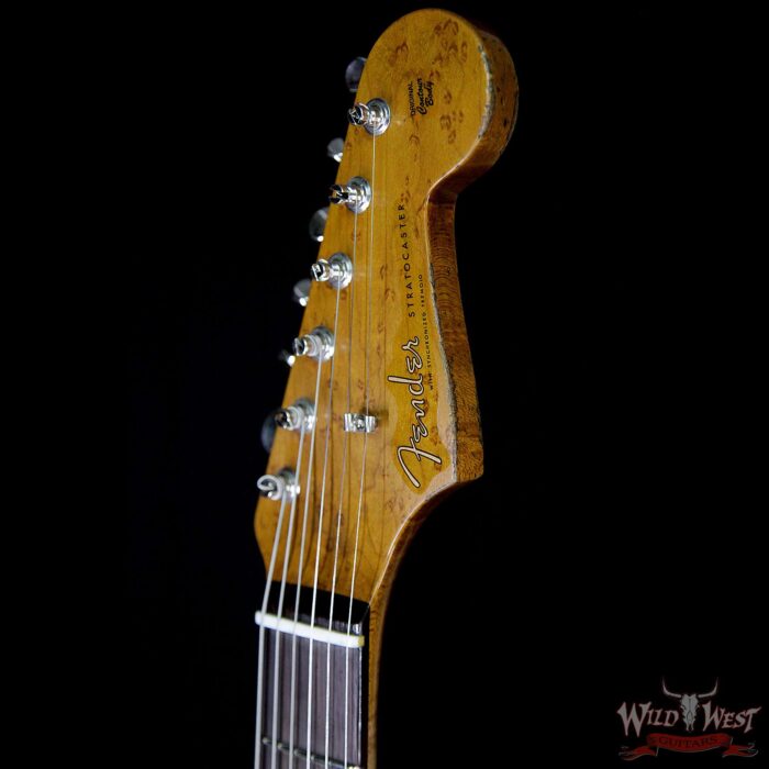 Fender Custom Shop Roasted 1960 Stratocaster Relic 3A Birdseye Neck 3A Rosewood Slab Board Sonic Blue - Image 8