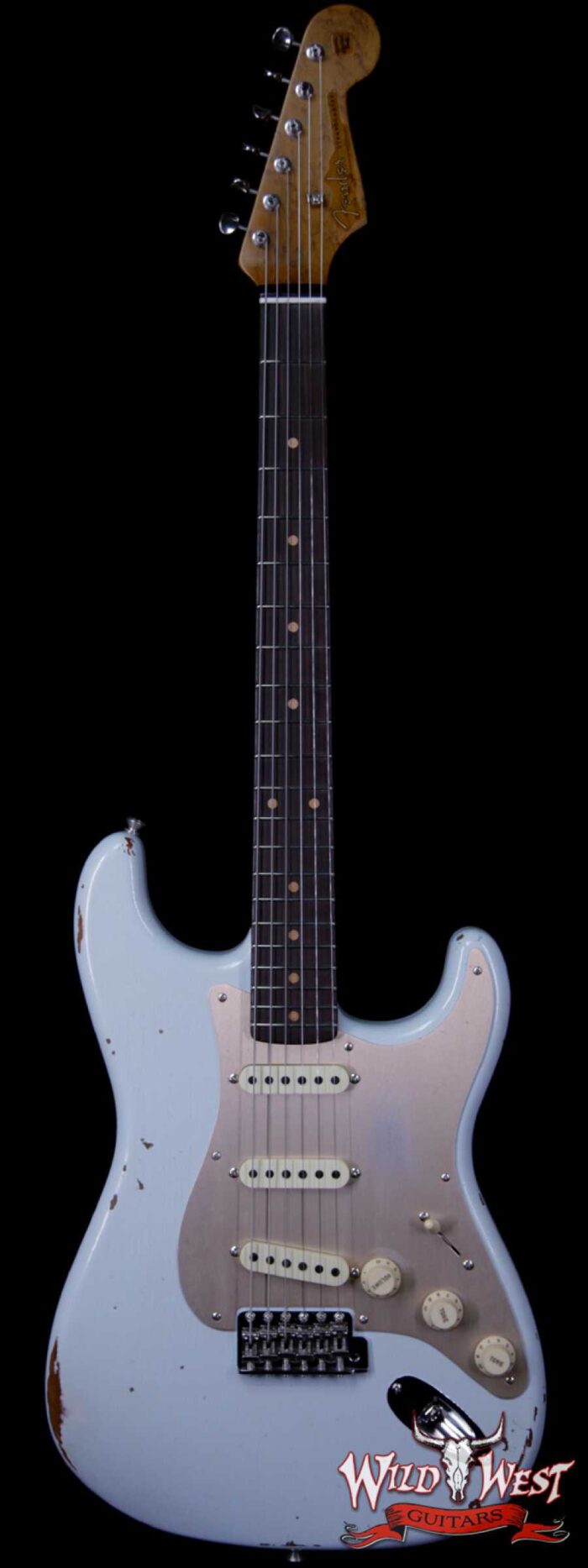 Fender Custom Shop Roasted 1960 Stratocaster Relic 3A Birdseye Neck 3A Rosewood Slab Board Sonic Blue - Image 1