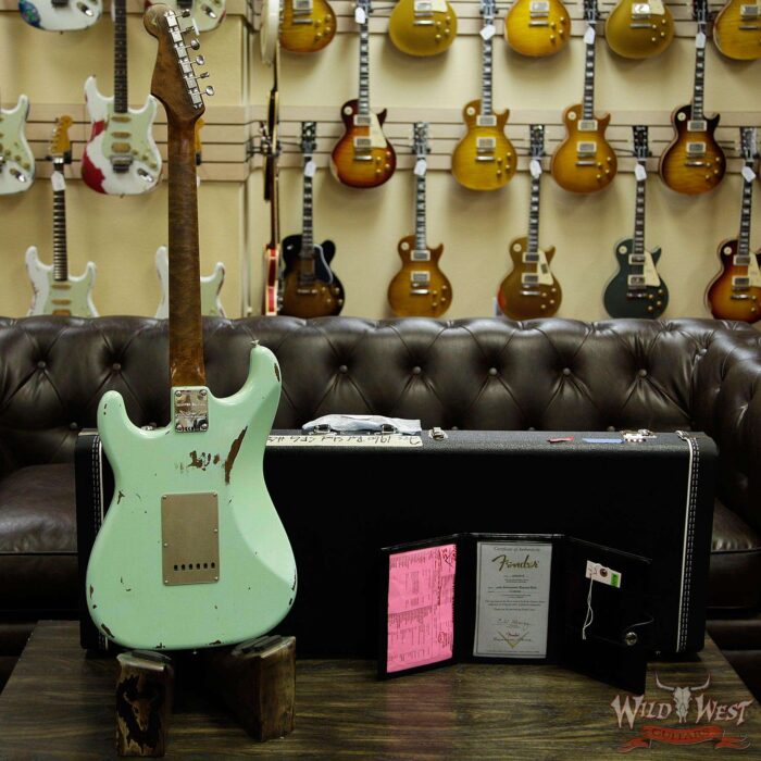 Fender Custom Shop 1960 Roasted Stratocaster Relic Birdseye Maple Neck AAA Rosewood Surf Green - Image 13