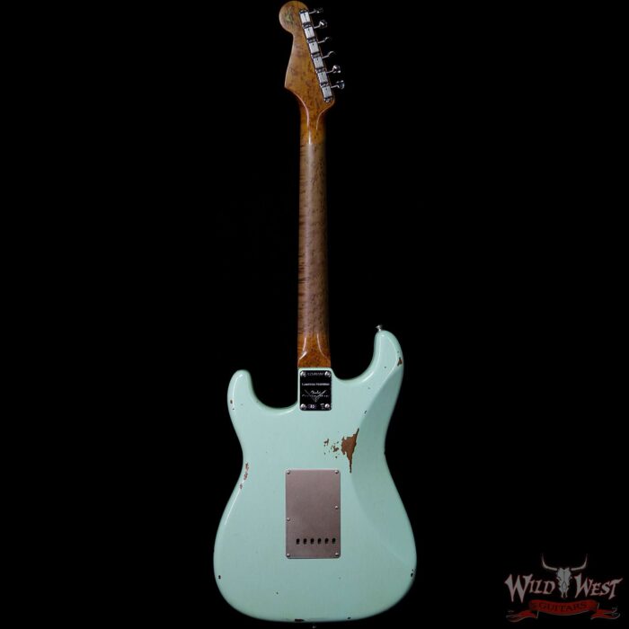 Fender Custom Shop 1960 Roasted Stratocaster Relic Birdseye Maple Neck Rosewood Slab Board Surf Green - Image 5