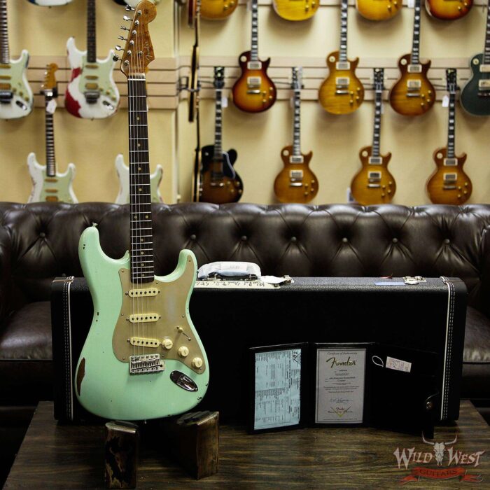 Fender Custom Shop 1960 Roasted Stratocaster Relic Birdseye Maple Neck Rosewood Slab Board Surf Green - Image 11