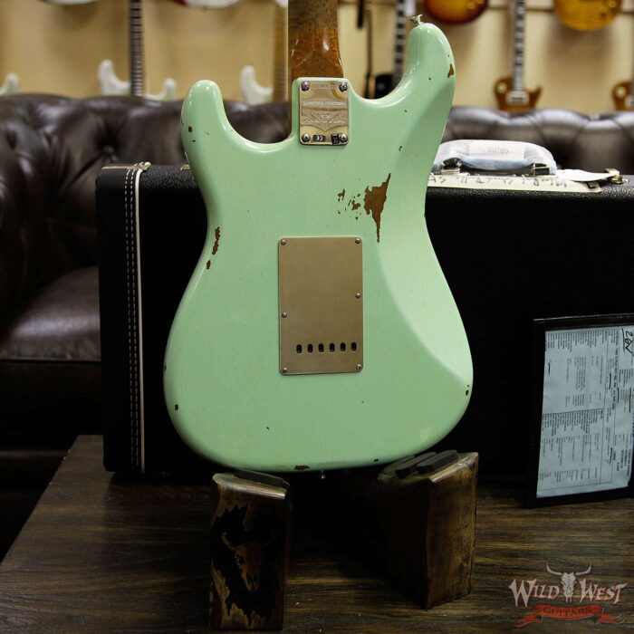 Fender Custom Shop 1960 Roasted Stratocaster Relic Birdseye Maple Neck Rosewood Slab Board Surf Green - Image 15