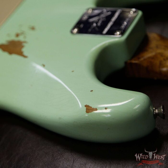 Fender Custom Shop 1960 Roasted Stratocaster Relic Birdseye Maple Neck Rosewood Slab Board Surf Green - Image 16