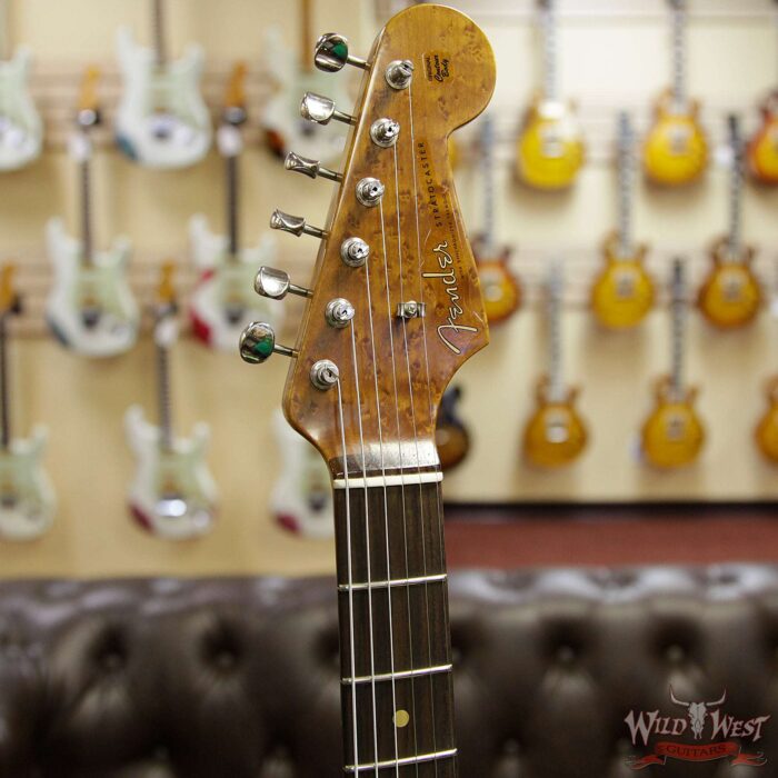 Fender Custom Shop 1960 Roasted Stratocaster Relic Birdseye Maple Neck Rosewood Slab Board Surf Green - Image 7