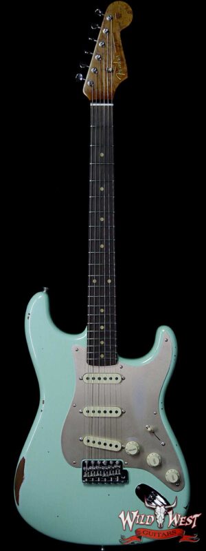 Fender Custom Shop 1960 Roasted Stratocaster Relic Birdseye Maple Neck Rosewood Slab Board Surf Green