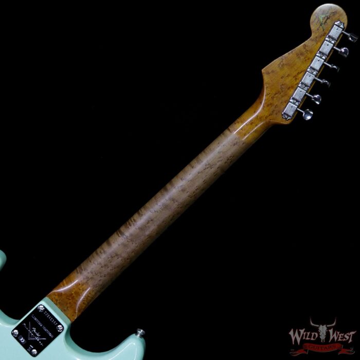 Fender Custom Shop 1960 Roasted Stratocaster Relic Birdseye Maple Neck Rosewood Slab Board Surf Green - Image 10
