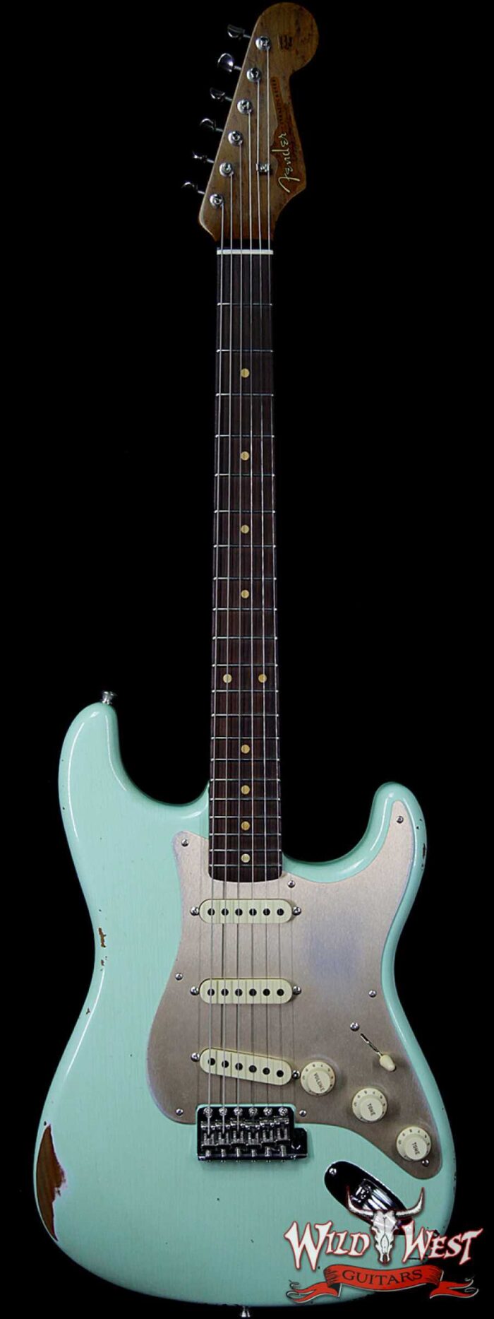 Fender Custom Shop Roasted 1960 Stratocaster Relic 3A Birdseye Neck 3A Rosewood Slab Board Surf Green - Image 1