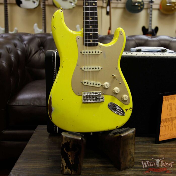 Fender Custom Shop 1960 Roasted Stratocaster Relic Birdseye Neck Rosewood Fingerboard Graffiti Yellow - Image 12