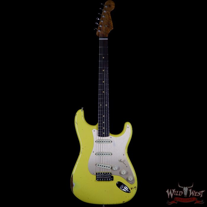 Fender Custom Shop 1960 Roasted Stratocaster Relic Birdseye Neck Rosewood Fingerboard Graffiti Yellow - Image 4