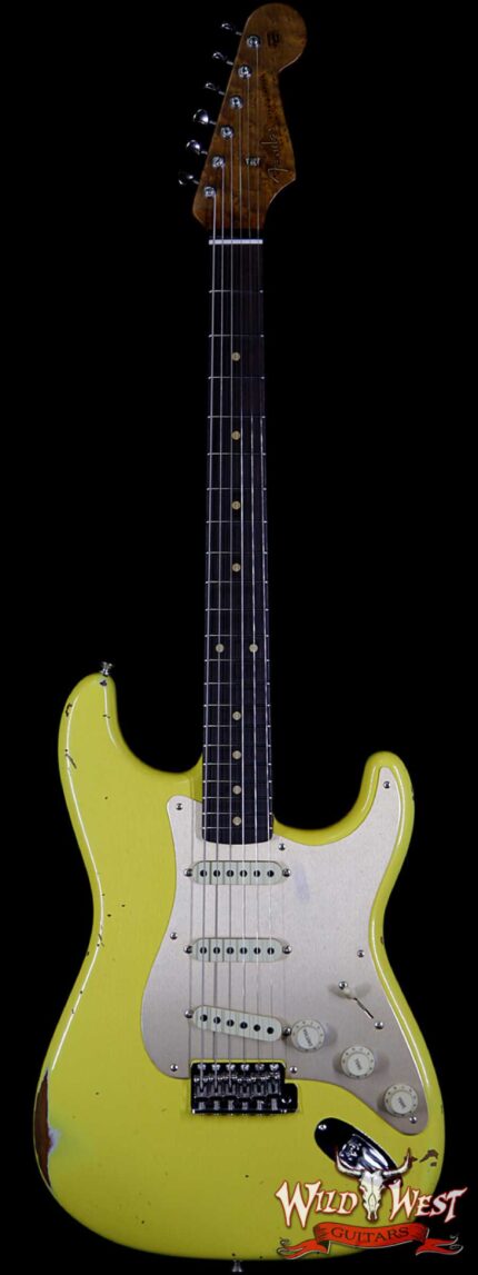 Fender Custom Shop 1960 Roasted Stratocaster Relic Birdseye Neck Rosewood Fingerboard Graffiti Yellow