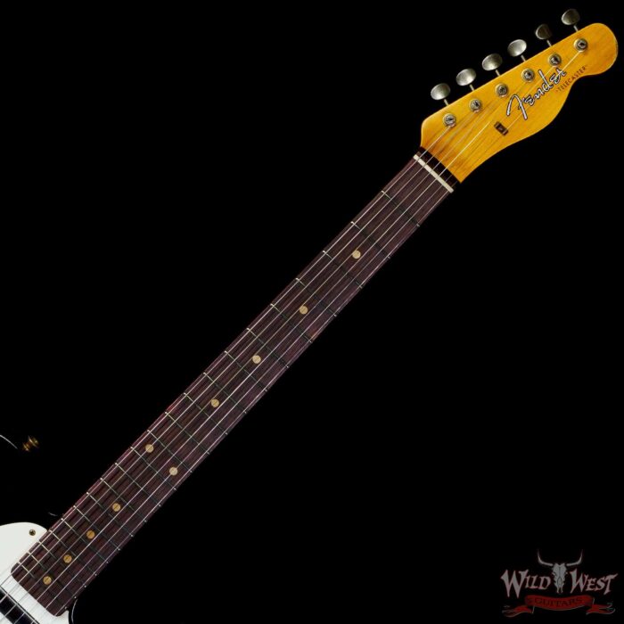 Fender Custom Shop 1960 Telecaster Hand-Wound Pickups AAA Rosewood Slab Board Relic Aged Black - Image 4