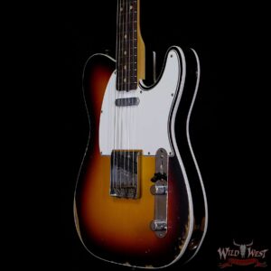 Fender Custom Shop 1960 Telecaster Custom Relic Quater-Sawn Maple AAA Rosewood Fingerboard 3 Tone Sunburst - Image 2