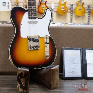 Fender Custom Shop 1960 Telecaster Custom Relic Quater-Sawn Maple AAA Rosewood Fingerboard 3 Tone Sunburst - Image 8