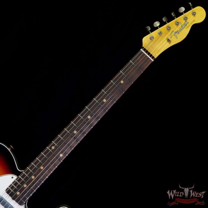 Fender Custom Shop 1960 Telecaster Custom Relic Quater-Sawn Maple AAA Rosewood Fingerboard 3 Tone Sunburst - Image 4
