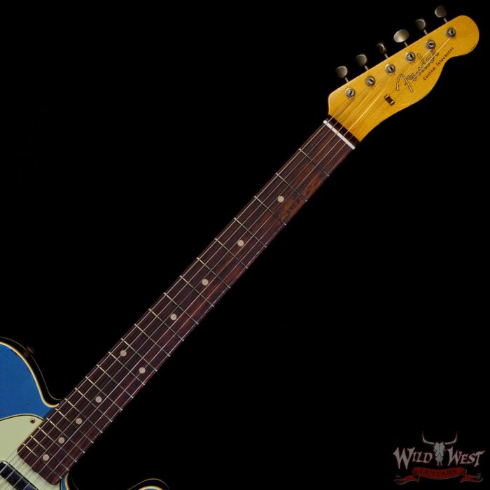 Fender Custom Shop 1960 Telecaster Custom Hand-Wound Pickups Heavy Relic Lake Placid Blue over 3 Tone Sunburst - Image 4