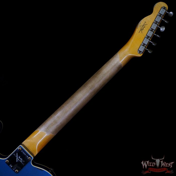Fender Custom Shop 1960 Telecaster Custom Hand-Wound Pickups Heavy Relic Lake Placid Blue over 3 Tone Sunburst - Image 5
